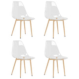 Eetkamerstoelen 4 st PET transparant - AllerleiShop