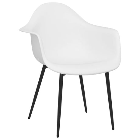 Eetkamerstoelen 2 st PP wit - AllerleiShop