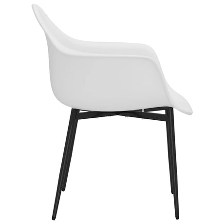 Eetkamerstoelen 2 st PP wit - AllerleiShop