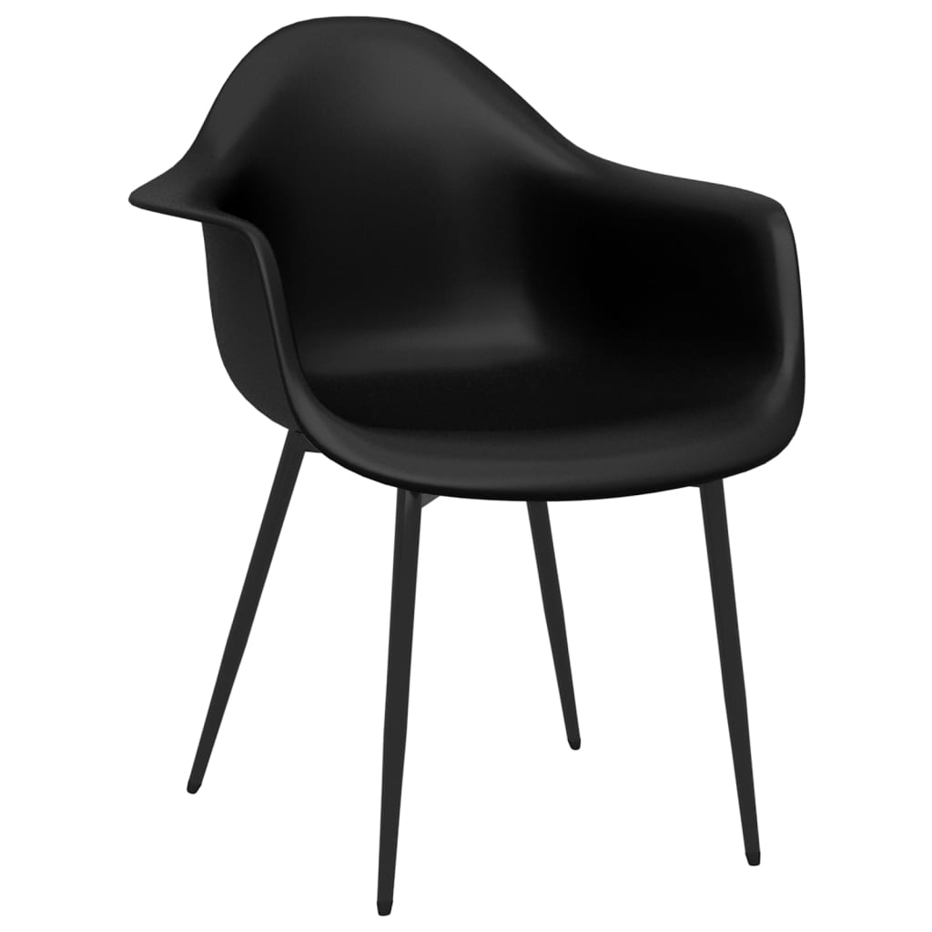 Eetkamerstoelen 2 st PP zwart - AllerleiShop