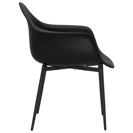 Eetkamerstoelen 2 st PP zwart - AllerleiShop