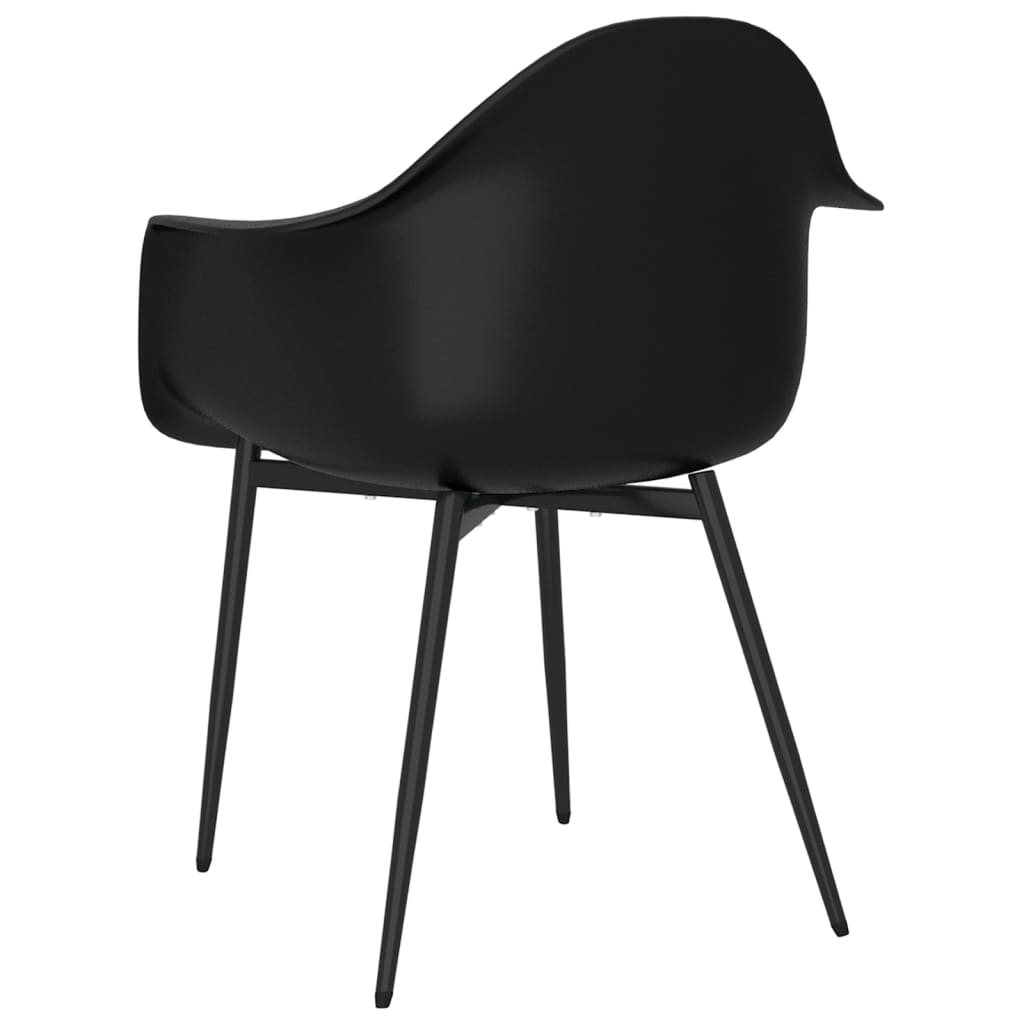 Eetkamerstoelen 2 st PP zwart - AllerleiShop