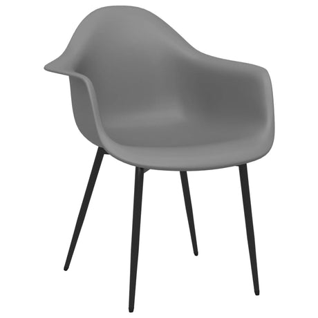 Eetkamerstoelen 2 st PP grijs - AllerleiShop