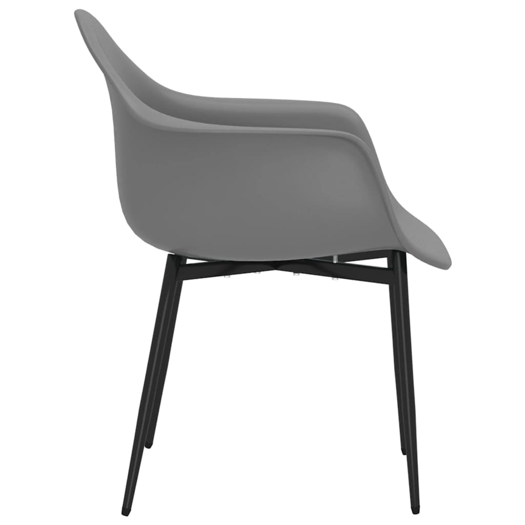 Eetkamerstoelen 2 st PP grijs - AllerleiShop