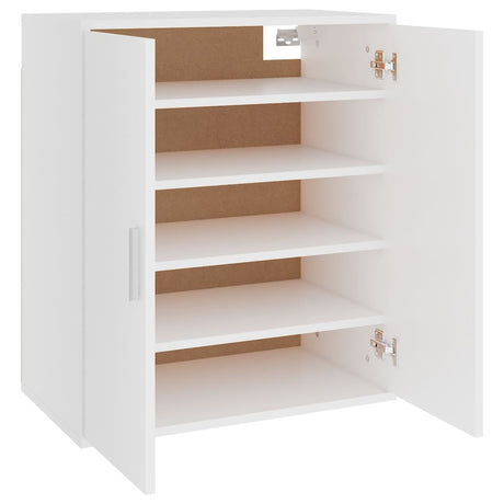 Schoenenkast 60x35x70 cm bewerkt hout wit - AllerleiShop