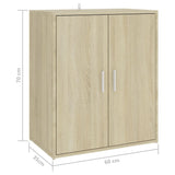 Schoenenkast 60x35x70 cm bewerkt hout sonoma eikenkleurig - AllerleiShop