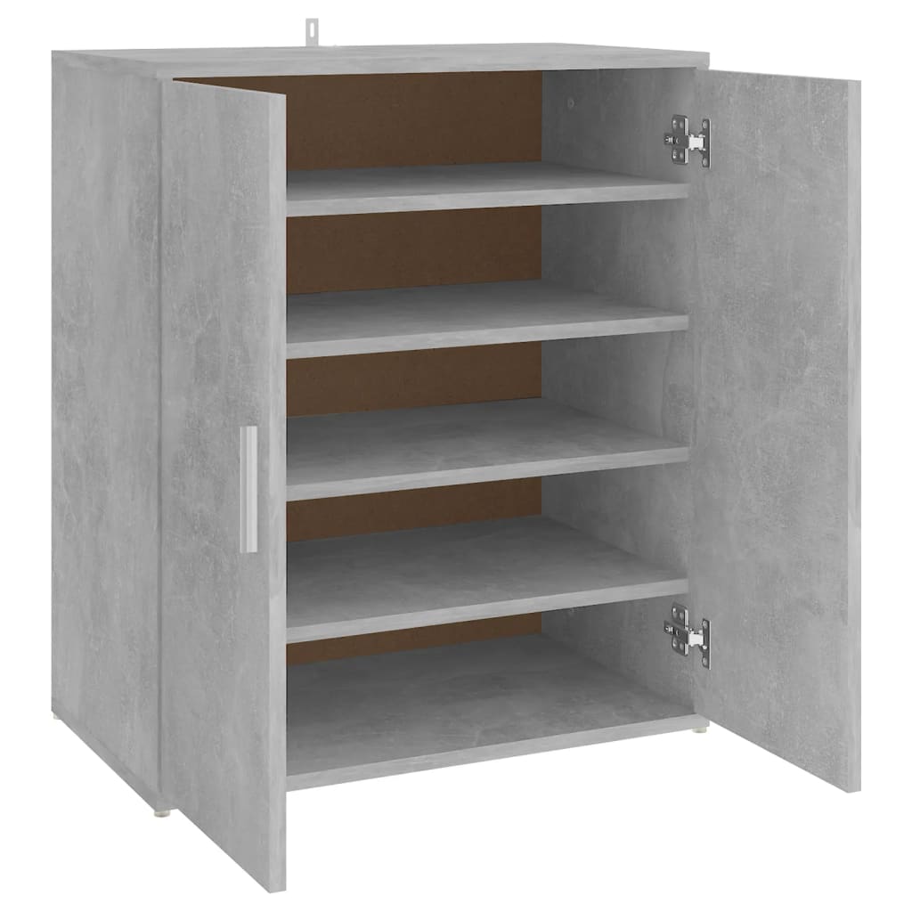 Schoenenkast 60x35x70 cm bewerkt hout betongrijs - AllerleiShop