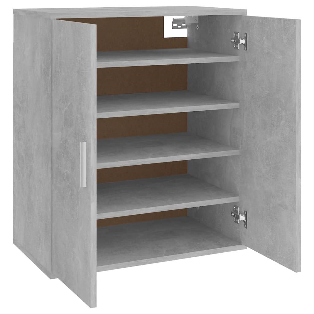 Schoenenkast 60x35x70 cm bewerkt hout betongrijs - AllerleiShop