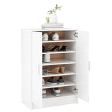 Schoenenkast 60x35x92 cm bewerkt hout wit - AllerleiShop