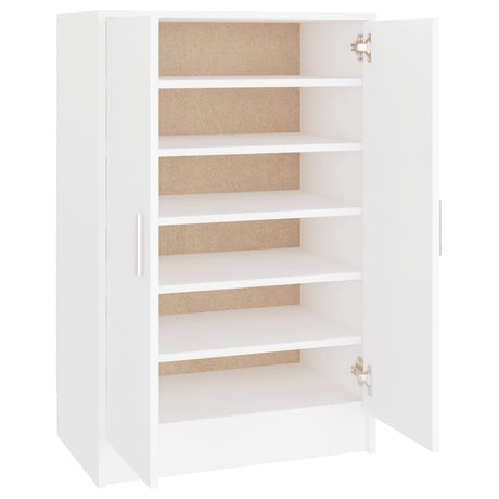 Schoenenkast 60x35x92 cm bewerkt hout wit - AllerleiShop