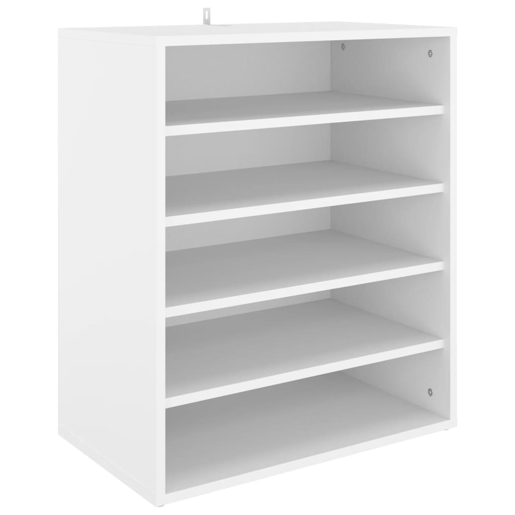 Schoenenkast 60x35x70 cm bewerkt hout wit - AllerleiShop