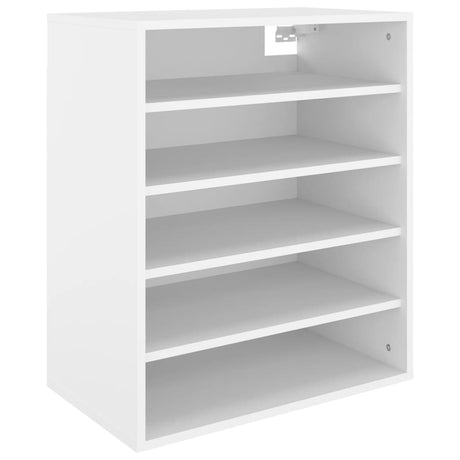 Schoenenkast 60x35x70 cm bewerkt hout wit - AllerleiShop