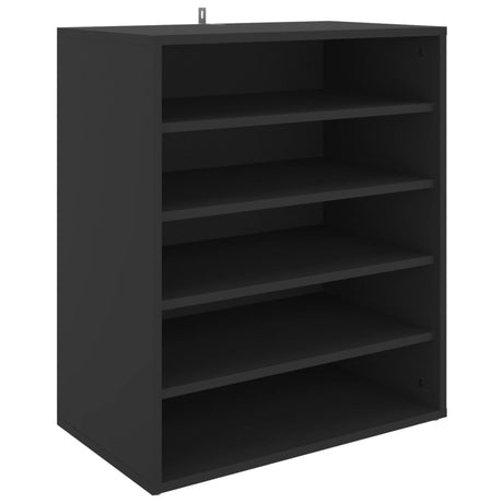 Schoenenkast 60x35x70 cm bewerkt hout zwart - AllerleiShop