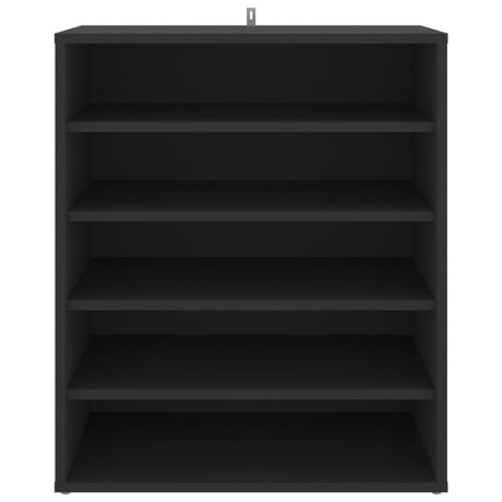 Schoenenkast 60x35x70 cm bewerkt hout zwart - AllerleiShop