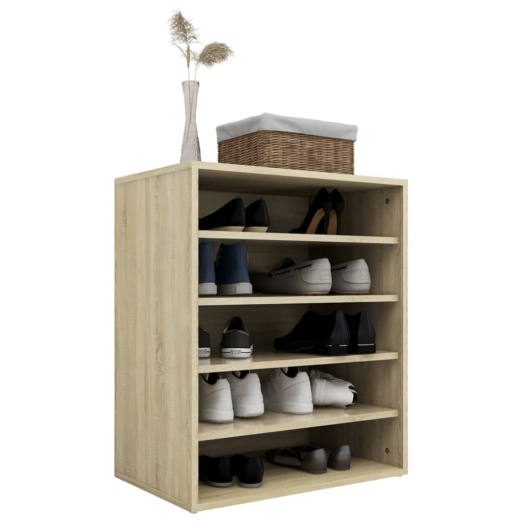 Schoenenkast 60x35x70 cm bewerkt hout sonoma eikenkleurig - AllerleiShop