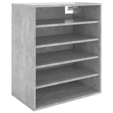 Schoenenkast 60x35x70 cm bewerkt hout betongrijs - AllerleiShop