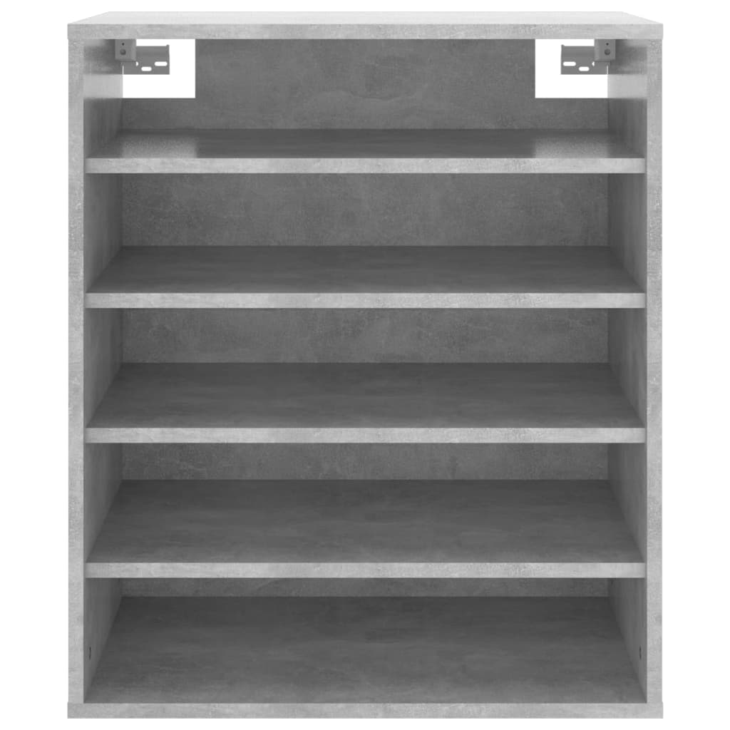 Schoenenkast 60x35x70 cm bewerkt hout betongrijs - AllerleiShop