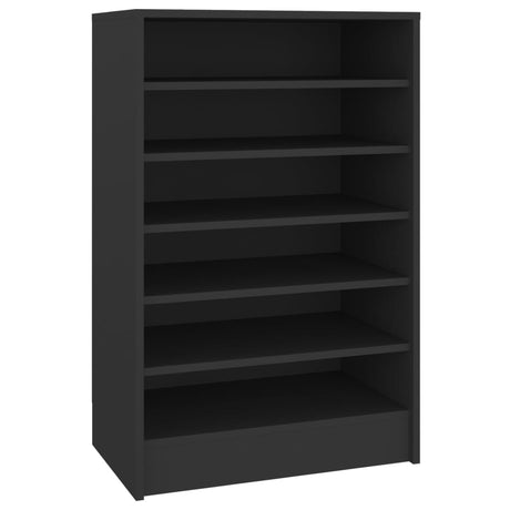 Schoenenkast 60x35x92 cm bewerkt hout zwart - AllerleiShop