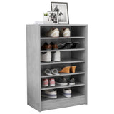 Schoenenkast 60x35x92 cm bewerkt hout betongrijs - AllerleiShop