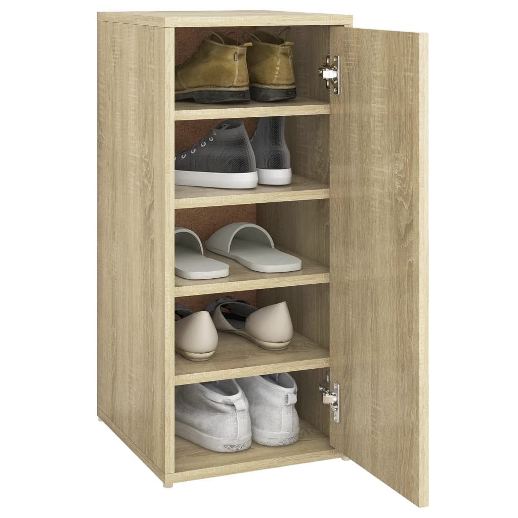 Schoenenkast 32x35x70 cm spaanplaat sonoma eikenkleurig - AllerleiShop