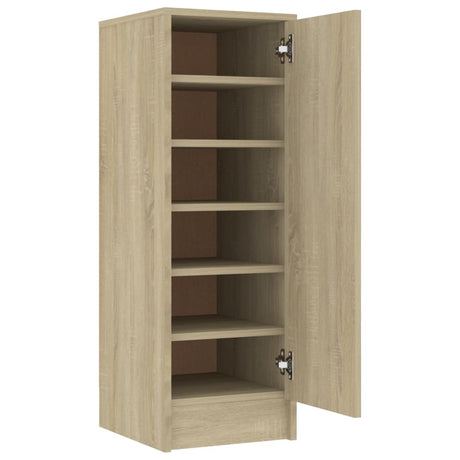 Schoenenkast 32x35x92 cm bewerkt hout sonoma eikenkleurig - AllerleiShop