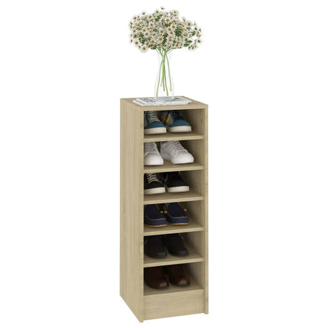 Schoenenkast 31,5x35x90 cm bewerkt hout sonoma eikenkleurig - AllerleiShop