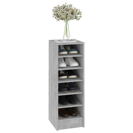 Schoenenkast 31,5x35x90 cm bewerkt hout betongrijs - AllerleiShop