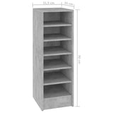 Schoenenkast 31,5x35x90 cm bewerkt hout betongrijs - AllerleiShop