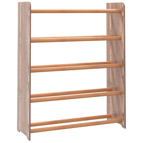 Schoenenrek 65x24x81 cm bewerkt hout bruin - AllerleiShop