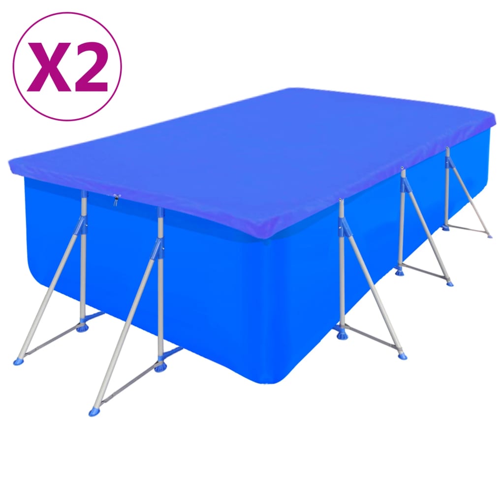 Zwembadhoezen 2 st rechthoekig 90 g/m² 540x270 cm PE