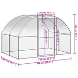 Kippenren 3x2x2 m gegalvaniseerd staal