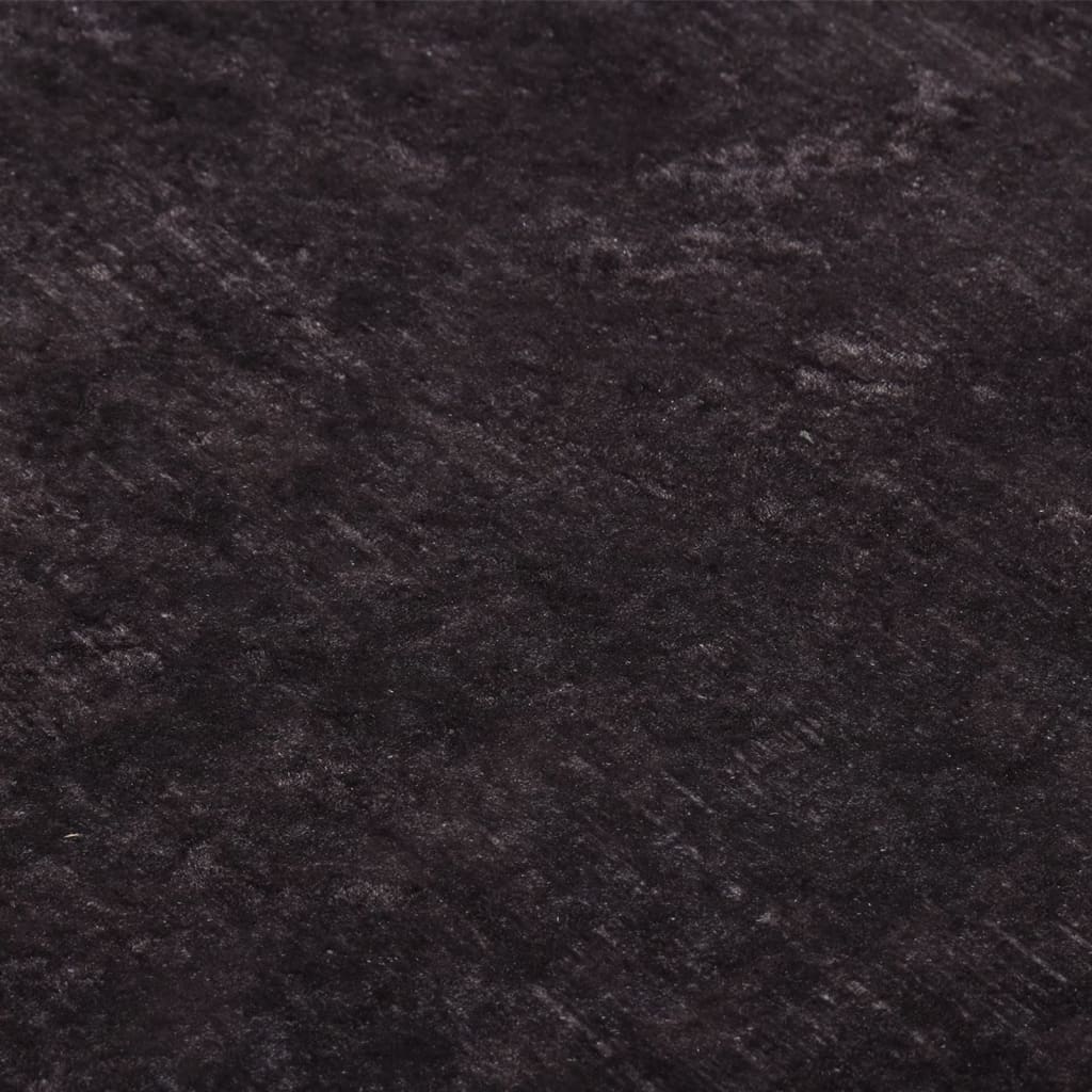 Vloerkleed wasbaar anti-slip 160x230 cm zwart en goudkleurig