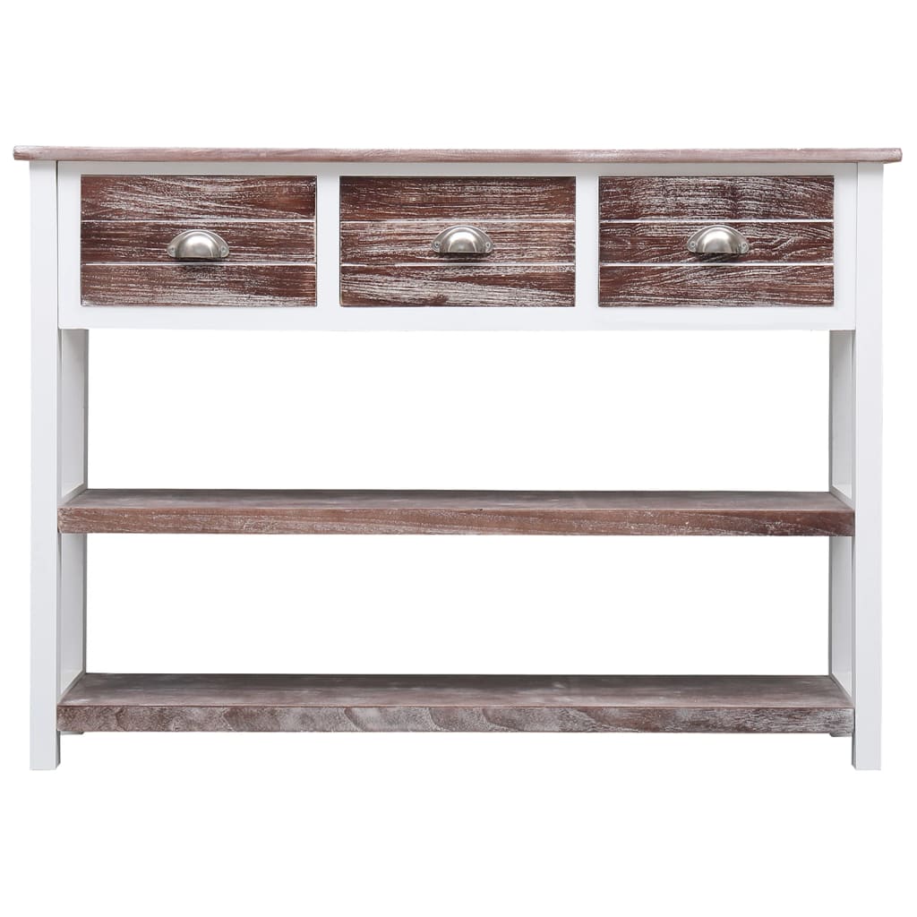 Dressoir 108x30x76 cm massief paulowniahout antiekbruin - AllerleiShop