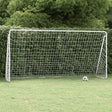 Voetbaldoel met net 366x122x182 cm staal wit - AllerleiShop