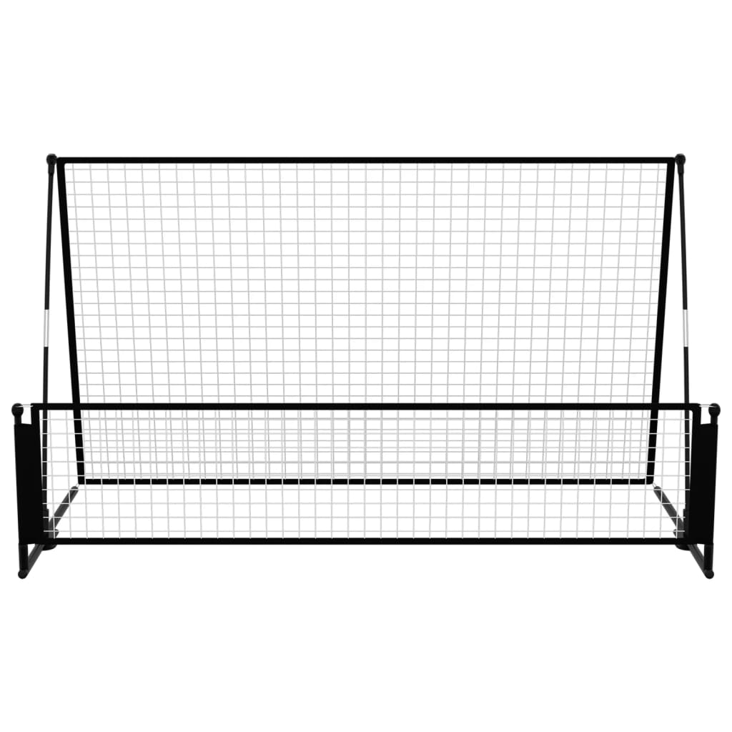 Voetbalrebounder/voetbaldoel 2-in-1 202x104x120 cm staal - AllerleiShop