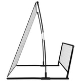 Voetbalrebounder/voetbaldoel 2-in-1 202x104x120 cm staal - AllerleiShop