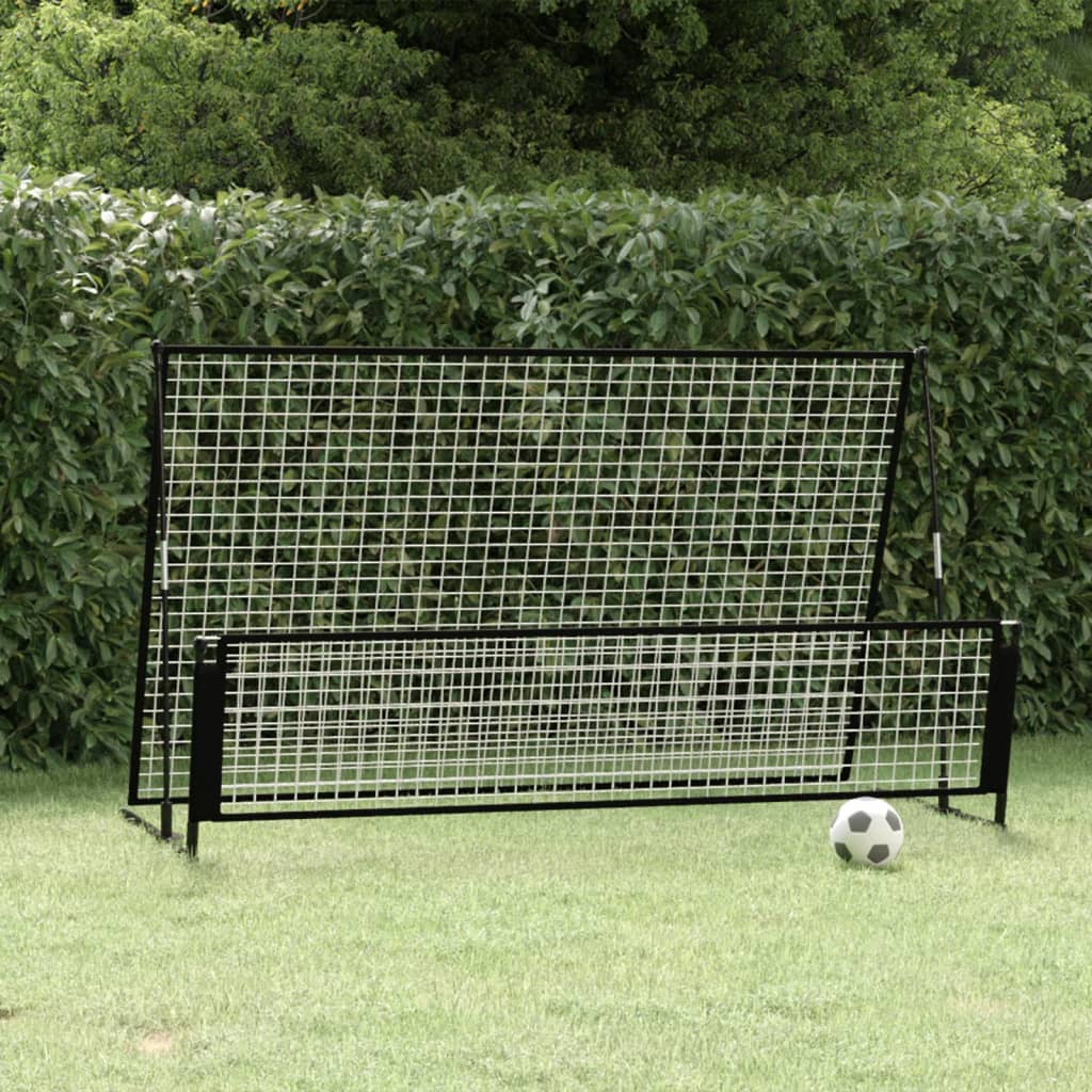 Voetbalrebounder/voetbaldoel 2-in-1 202x104x120 cm staal - AllerleiShop