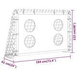 Voetbaldoeltrainingsdoel 184x61x122 cm staal - AllerleiShop