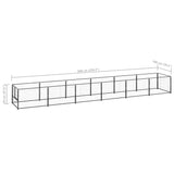 Hondenkennel 6 m² staal zwart - AllerleiShop