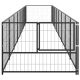 Hondenkennel 8 m² staal zwart - AllerleiShop