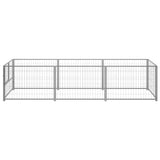 Hondenkennel 3 m² staal zilverkleurig - AllerleiShop