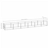 Hondenkennel 6 m² staal zilverkleurig - AllerleiShop