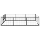 Hondenkennel 6 m² staal zwart - AllerleiShop