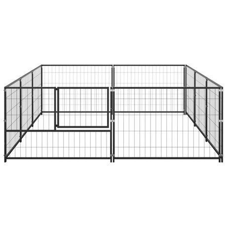 Hondenkennel 6 m² staal zwart - AllerleiShop