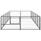 Hondenkennel 10 m² staal zwart - AllerleiShop