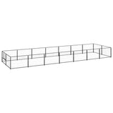 Hondenkennel 14 m² staal zwart - AllerleiShop