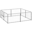 Hondenkennel 4 m² staal zilverkleurig - AllerleiShop