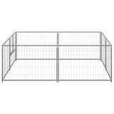 Hondenkennel 4 m² staal zilverkleurig - AllerleiShop