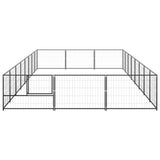 Hondenkennel 24 m² staal zwart - AllerleiShop