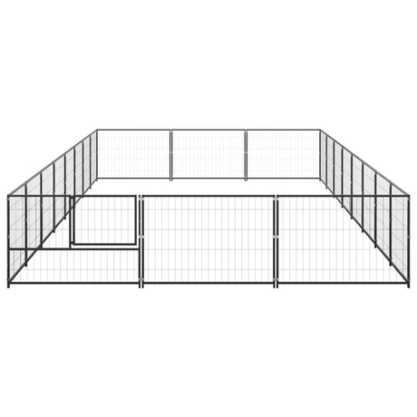 Hondenkennel 24 m² staal zwart - AllerleiShop